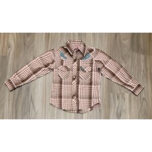 Girls Cowgirl Hardware Button Down Shirt long sleeves sz small
